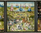 Hieronymus Bosch's "The Garden of Earthly Delights," one of the 10 most famous paintings, depicts paradise, earthly pleasures, and hell in three panels.